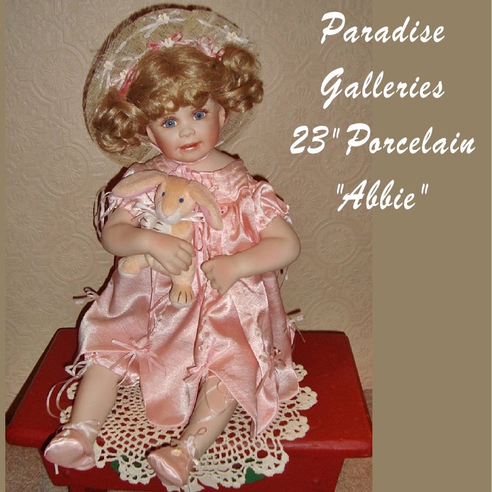 Paradise Galleries 23" Porcelain Doll "Abbie"